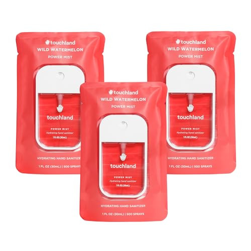 Touchland Hydrating Hand Sanitizer Spray – Wild Watermelon Trio Set – 3 x 1 FL OZ Travel Size Mists | Amazon (US)