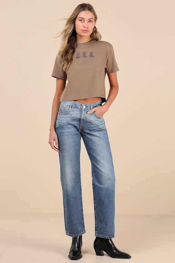 501 '90s Medium Wash Denim Mid-Rise Western Jeans | Lulus