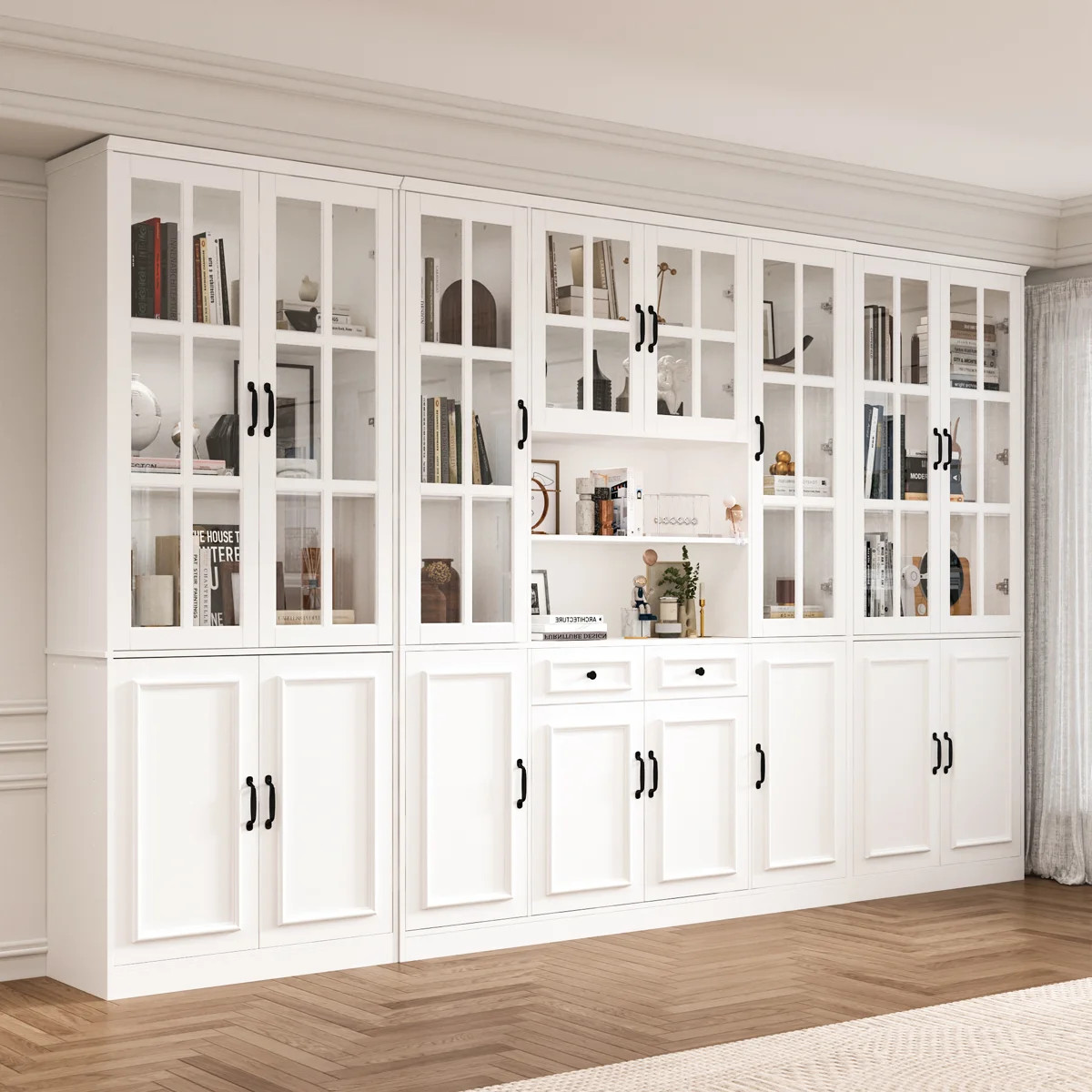 126" W Large Pantry Cabinet Buffet Table | Wayfair North America