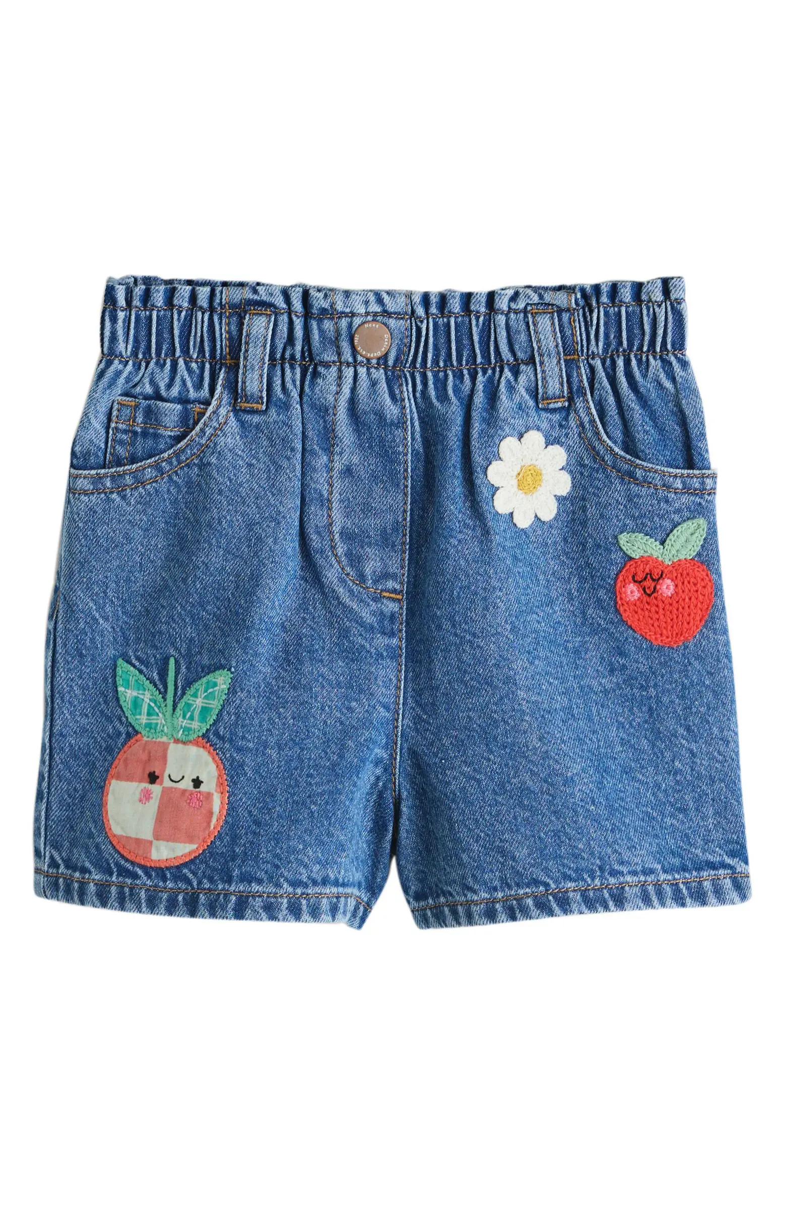 Kids' Embroidered Denim Shorts | Nordstrom