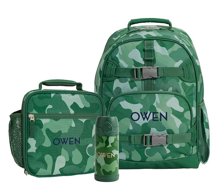 Mackenzie Green Classic Camo Backpack & Lunch Bundle, Set of 3 | Pottery Barn Kids