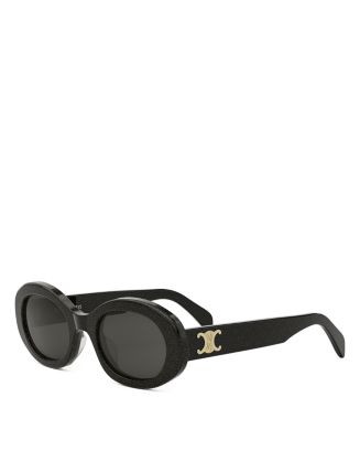 CELINE Glitter Triomphe Oval Sunglasses, 52mm  | Bloomingdale's Jewelry & Accessories | Bloomingdale's (US)