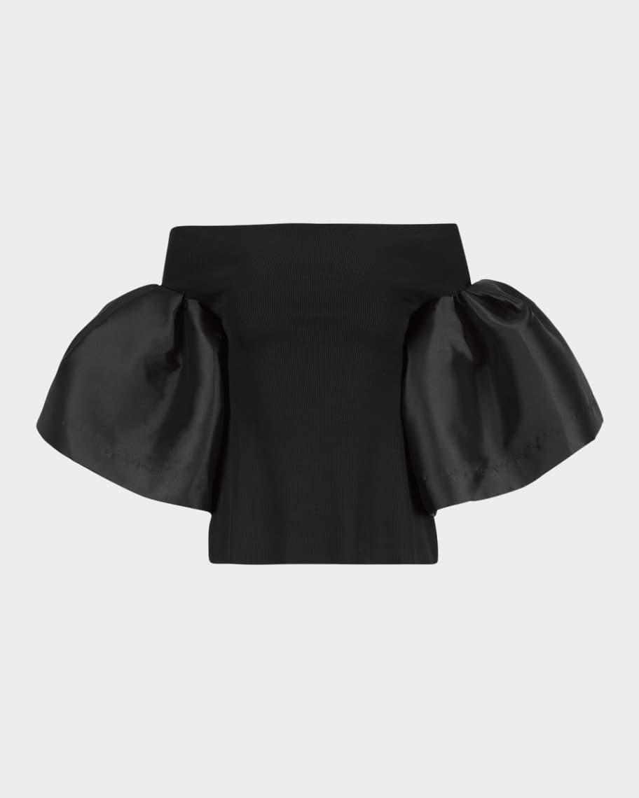 Marques'Almeida Off-The-Shoulder Puff-Sleeve Top | Neiman Marcus