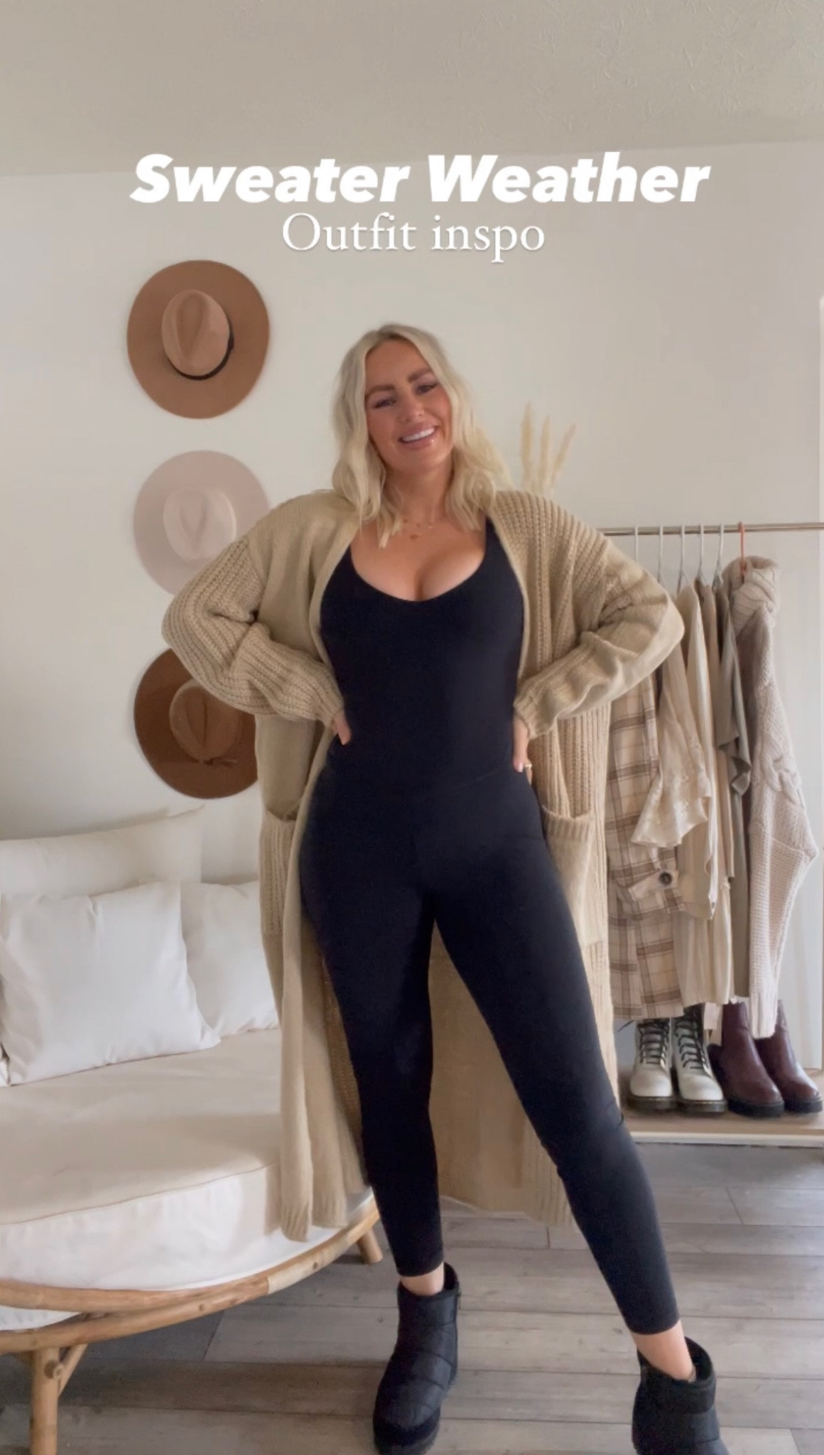 Love my lululemom jumpsuit! Paired it with this cute long cardigan which is on clearance! Wearing size 8 (sized up) in jumpsuit and S in cardigan #lululemon #nordstrom #uggs 

#LTKstyletip #LTKshoecrush #LTKsalealert