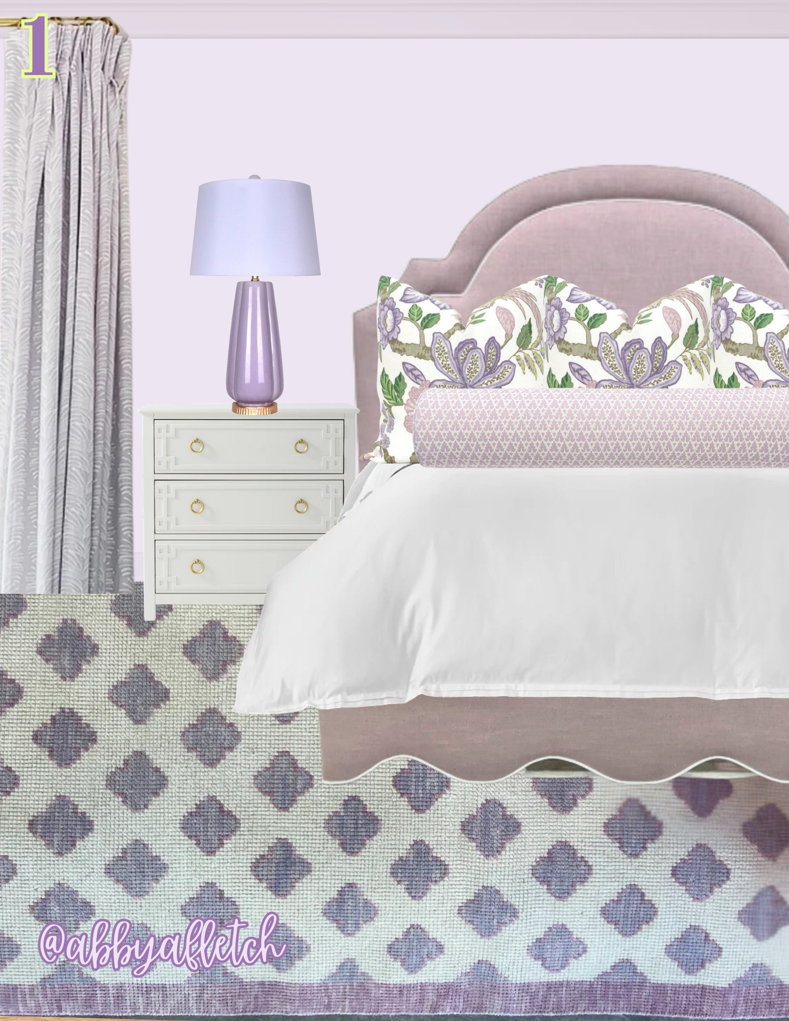 lavender bedroom inspiration!!

this might be the inspiration for my guest room💜💚🪻

rug is from: @southernrugstx
bed: headboards world in richardsonn

#LTKSeasonal #LTKHome #LTKFamily