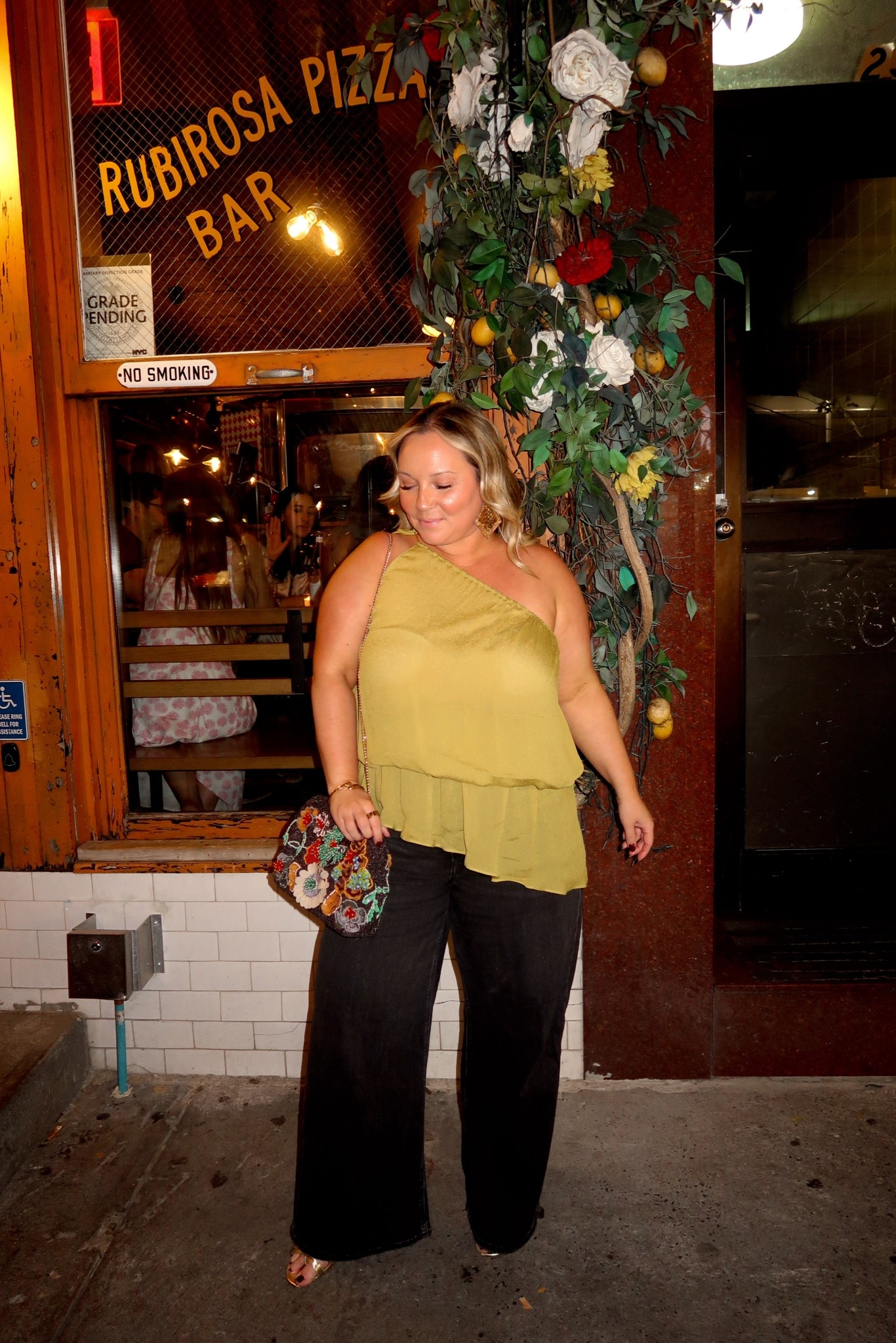 Dinner outfit in NYC! Comfortable, chic and stylish! Unfortunately the top, earrings, and bag are all from Zara and I cannot link them :(  I did links similar styles to recreate the look! 
Jeans are size 14 SHORT 

Fall outfit, date night outfit, NYFW, Zara, fall trends, fall style, petite style, midsize fashion, wide leg jeans, curvy denim, fall fashion

#LTKMidsize #LTKNYFW #LTKStyleTip