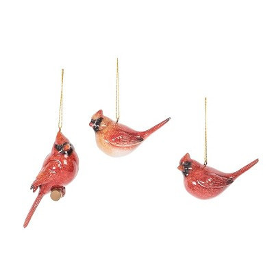 Gallerie II Cardinal Birds Hanging Christmas Ornaments, Set of 3 | Target