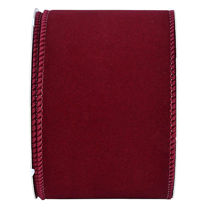 10-Yard Burgundy Velvet Ribbon, 2.5" | At Home