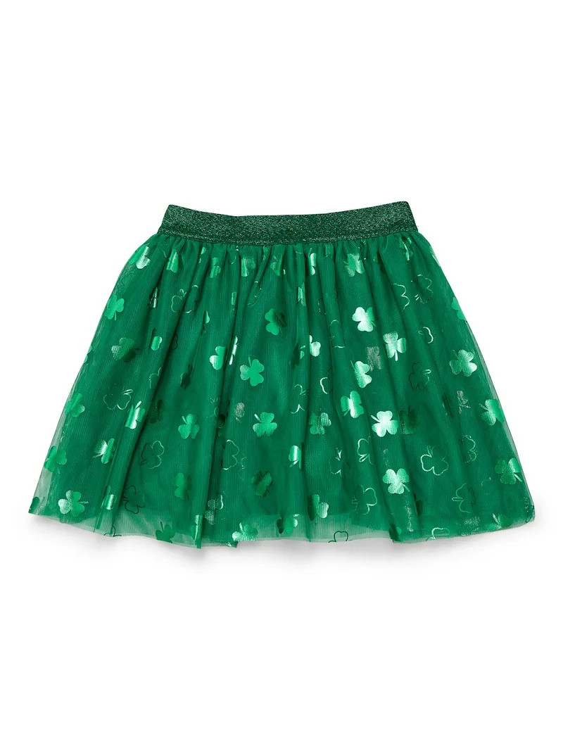 St. Patrick's Day Girls Foil Print Tutu Skirt from Way To Celebrate, Sizes 4-18 | Walmart (US)
