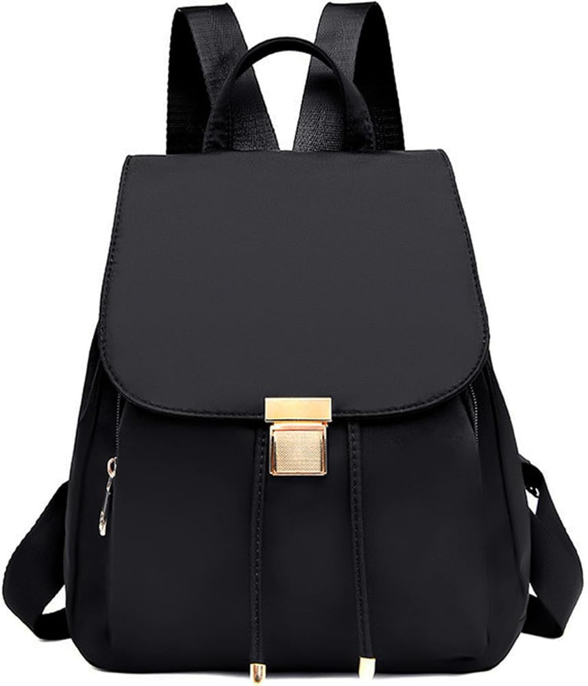 Mini Backpack Small Nylon Backpack for Women Trendy Lightweight Travel Purse Black Personal Item ... | Amazon (US)