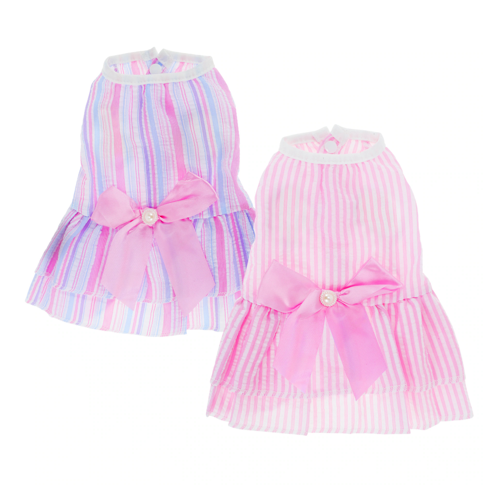 Unique Bargains Dog Dresses for Small Dogs Girls Stylish and Comfortable Design Dog Dress for Pet Parties and Daily Wear S Pink Purple 2pcs | Lowe's