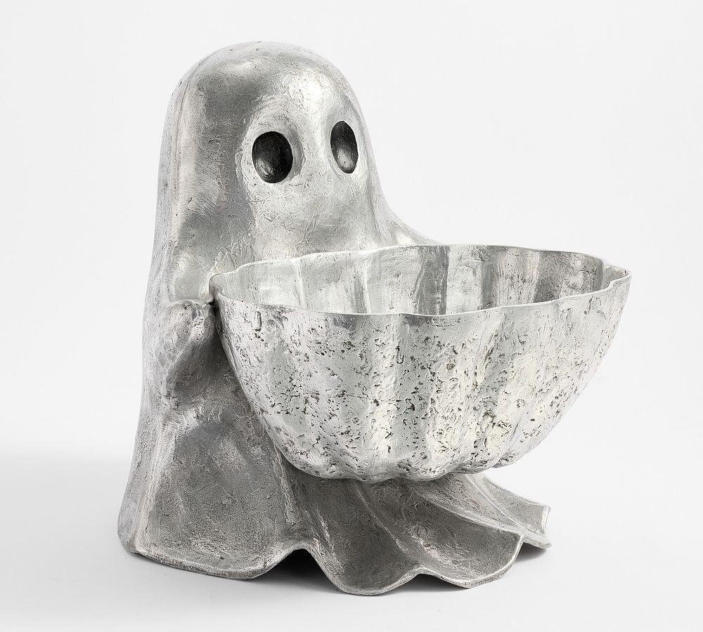 Ghost Candy Bowl - Silver | Pottery Barn (US)