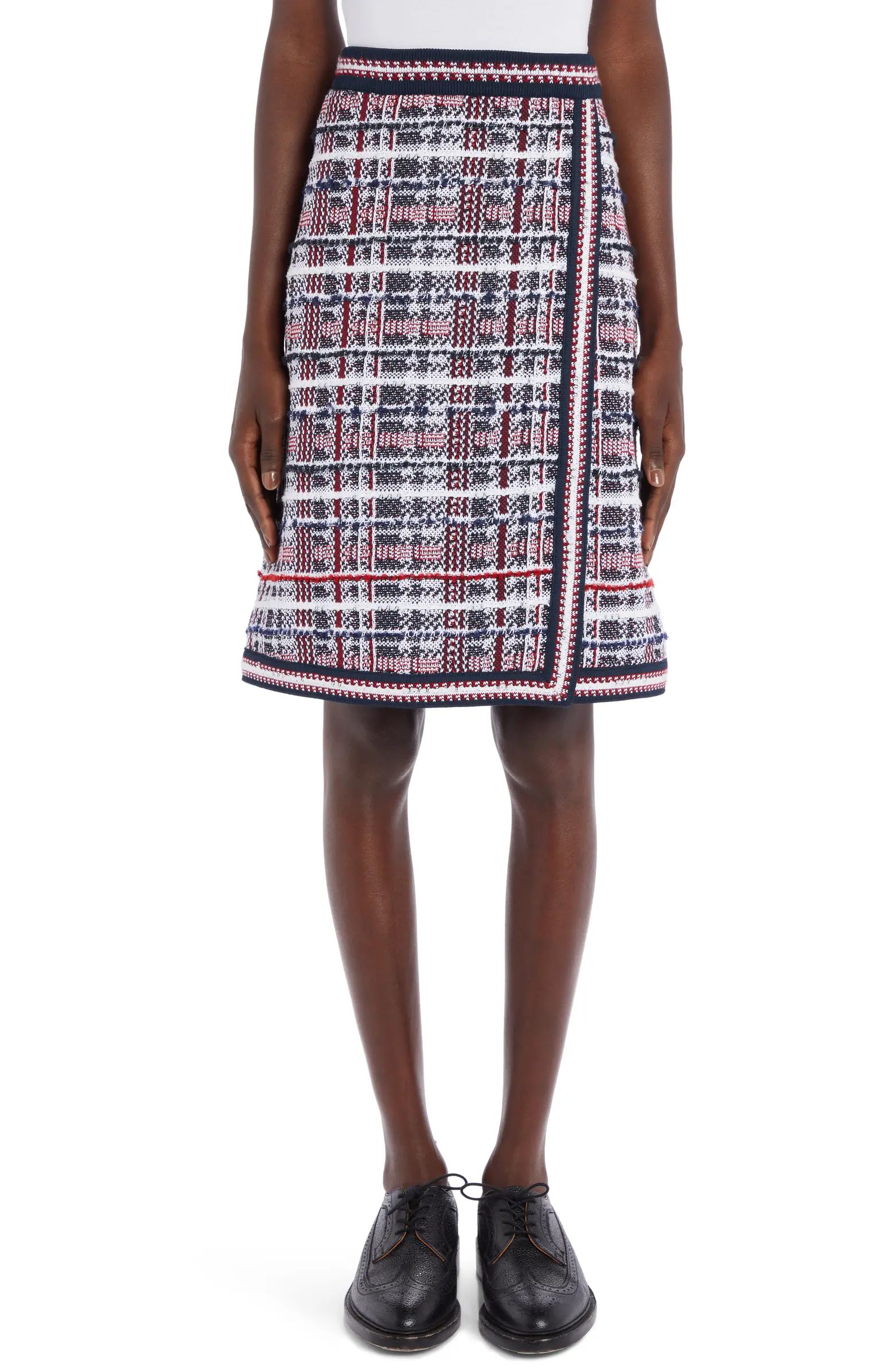 Thom Browne Madras Plaid A-Line Skirt | Nordstrom | Nordstrom