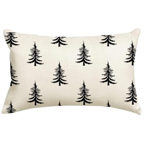 RABUSOFA Christmas Pillow Covers 12x20 Inch Lumbar Christmas Decorations Throw Pillow Cases Xmas Outdoor Christmas Decor Winter Decorative Pillows for Couch Holiday | Amazon (US)