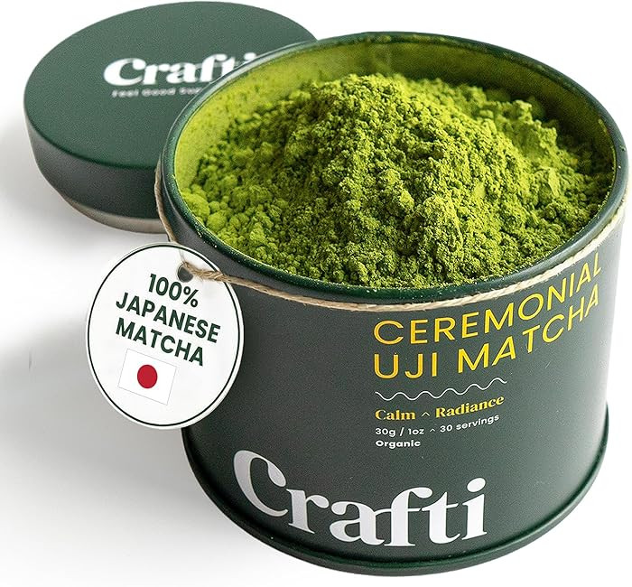 Crafti Ceremonial Grade Matcha Powder (Organic) - Unsweetened Authentic Japanese Daily Matcha Gre... | Amazon (US)