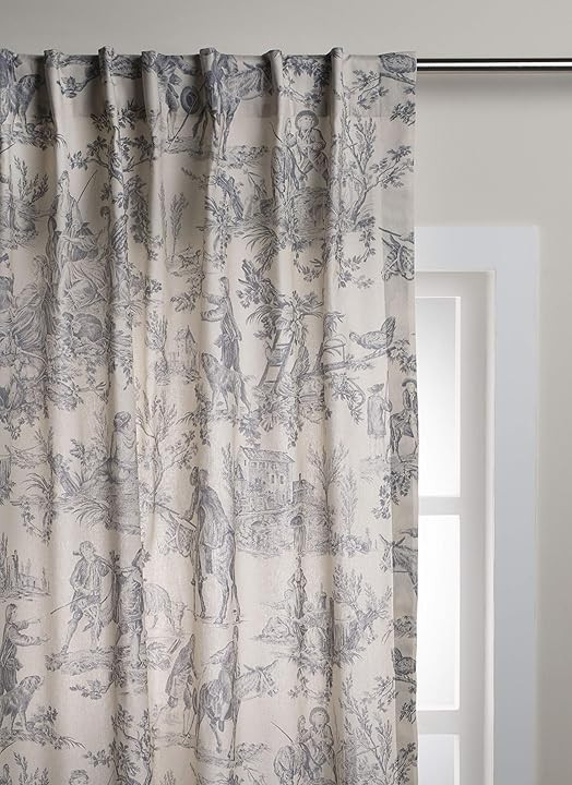 Maison d' Hermine Curtains 100% Cotton Single Panel Curtain 50"x84" Easy Hanging with a Rod Pocket & Loop for Bathroom,... | Amazon (US)