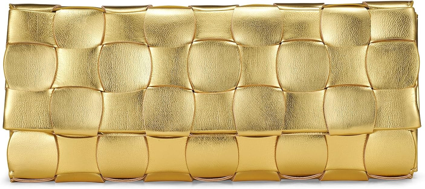 CHUNLI Woven Evening Clutch Purses for Women, PU Crossbody Shoulder Purse Handbag for Evening, Fo... | Amazon (US)