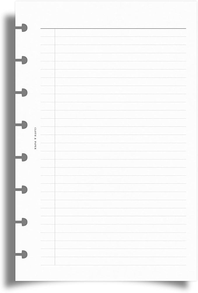 Cloth & Paper Task Planner Inserts – Half Letter Size 5.5 x 8.5 Inches | 8-Ring To-Do List 15 d... | Amazon (US)