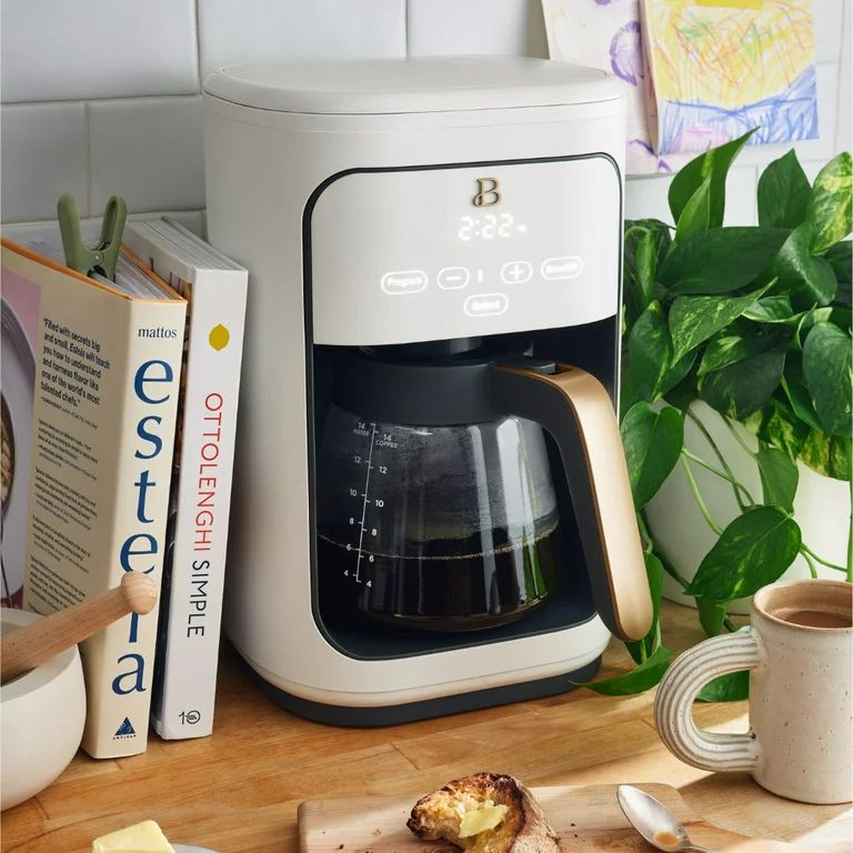 Beautiful 14 Cup Programmable Touchscreen Coffee Maker, White Icing by Drew Barrymore | Walmart (US)