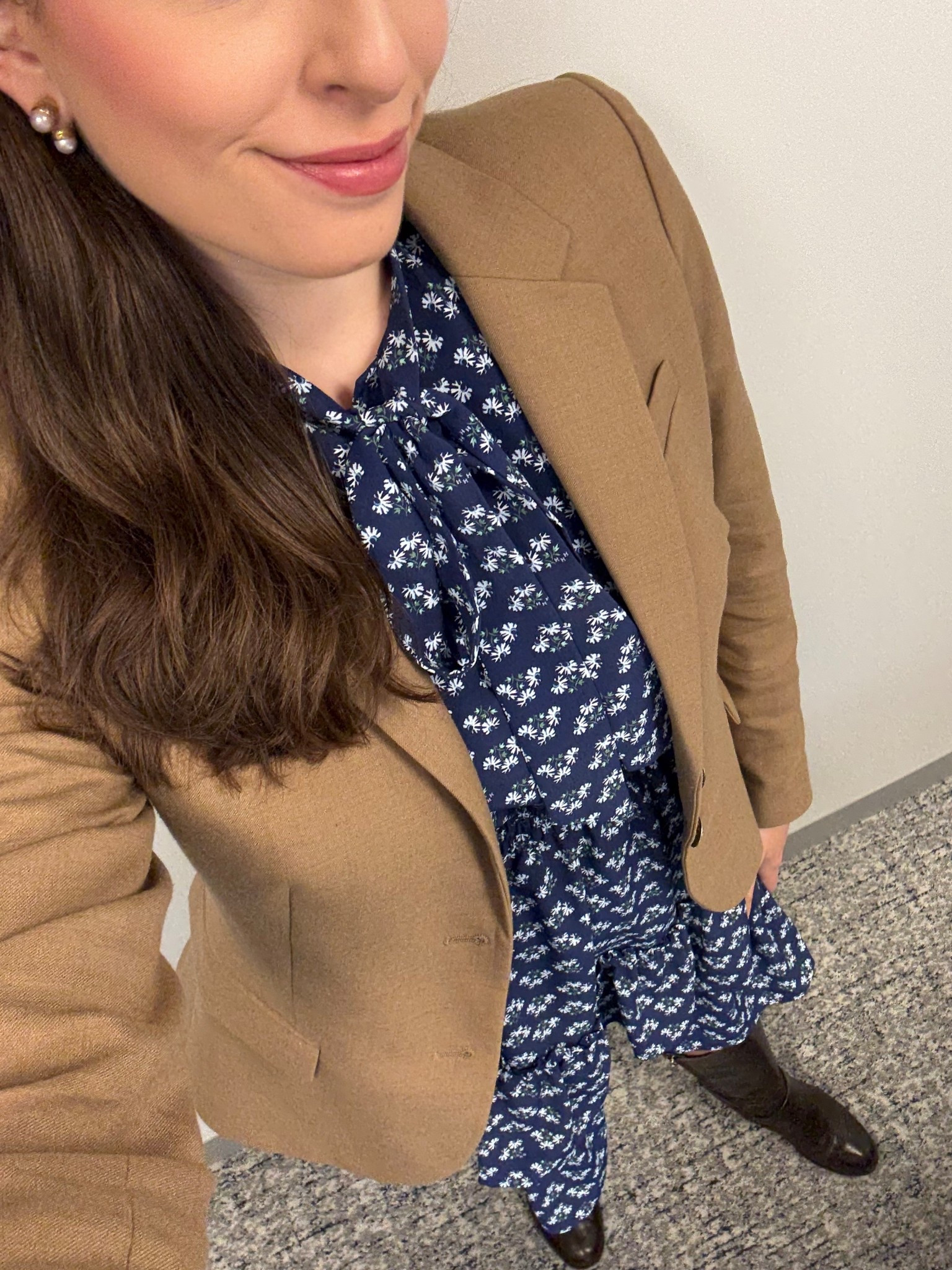 Office style, office outfit, business casual, workwear, fall workwear, lawyer, attorney, law firm style, work dress, hill house, nap dress, fall dress, fall work dress, brown blazer, brown riding boots, brown school boy blazer, corporate style, corporate girlie 

#LTKWorkwear #LTKStyleTip #LTKFindsUnder100