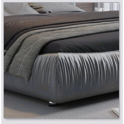 Luxury Upholstered Platform Bed With Oversized Padded Backrest And Solid Wood Frame | Wayfair North America