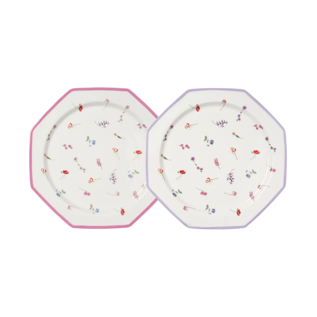 Floral Octagonal Plate Set | In The Roundhouse