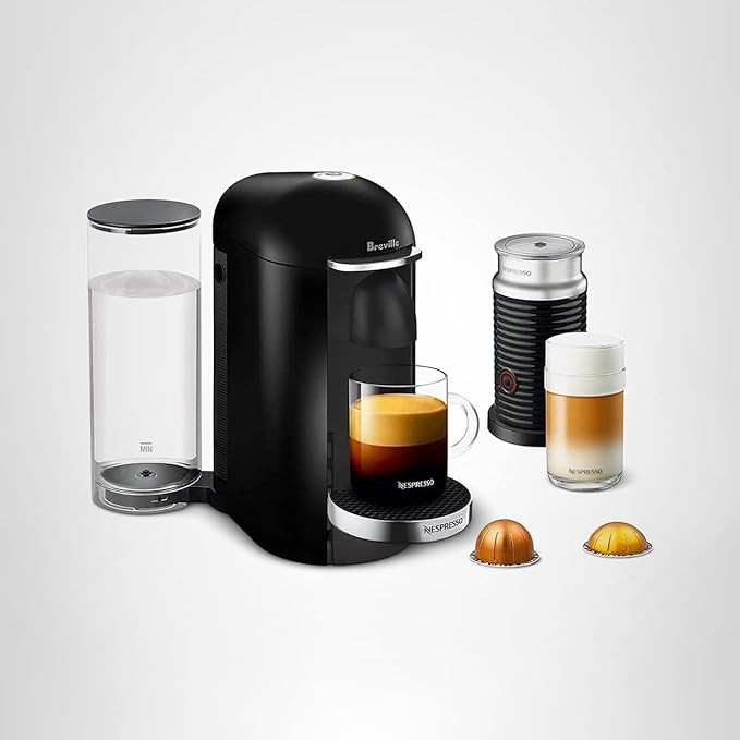 Nespresso Vertuo Plus Deluxe Coffee and Espresso Maker by Breville, Piano Black with Aeroccino Mi... | Amazon (US)