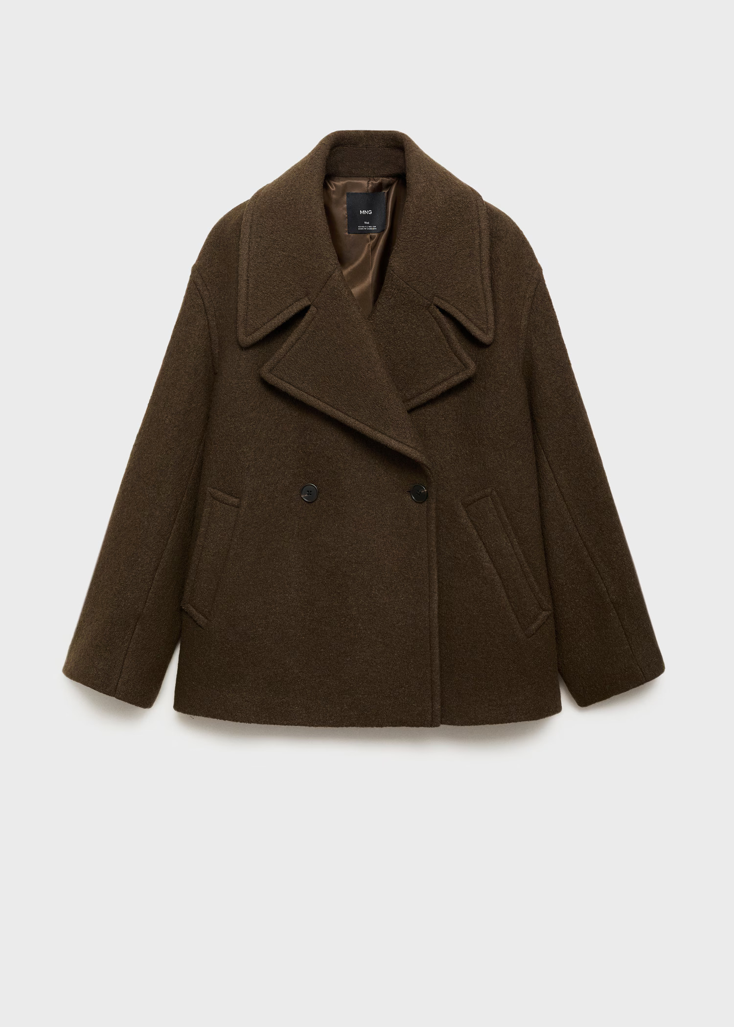 Oversized wool coat with maxi lapels - Women | MANGO USA | Mango (US/MX/AU)