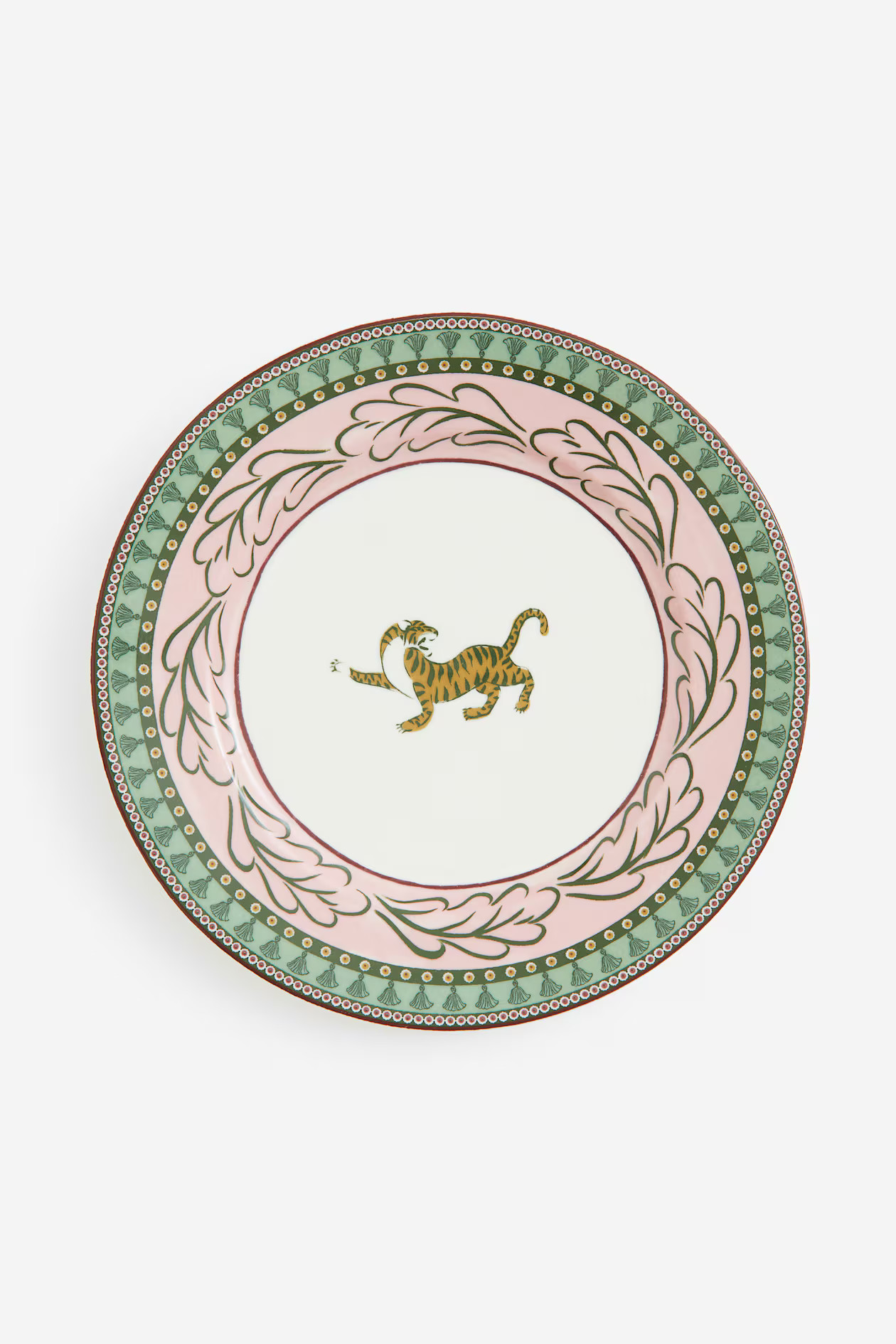 Porcelain plate - White/Patterned - Home All | H&M GB | H&M (UK, MY, IN, SG, PH, TW, HK)