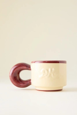 Damson Madder Handpainted Chubby Coffee Cup | Anthropologie (UK)
