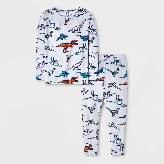 Toddler Boys' Dino Pajama Set - Cat & Jack™ Gray | Target
