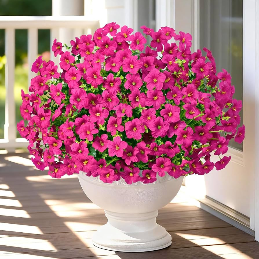 Yastouay Artificial Flowers for Outdoors, 12 Bundles Fake Outdoor Flowers, UV Resistant Artificia... | Amazon (US)