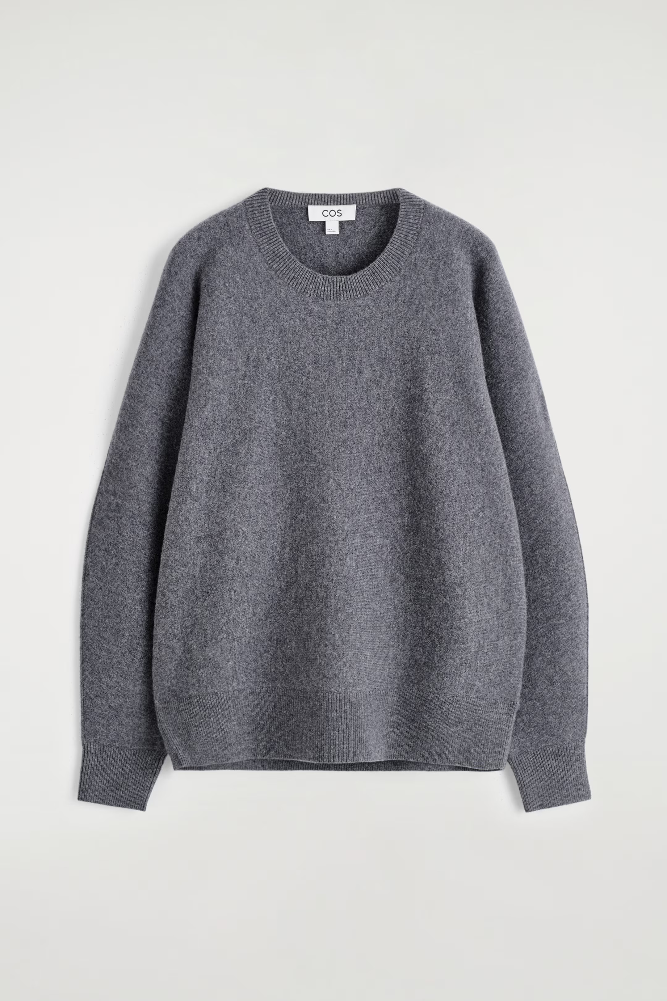 ROUNDED DOUBLE-FACED WOOL JUMPER - GREY MÉLANGE | COS | COS UK