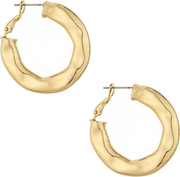 Ettika Golden Wave Hoop Earrings | Nordstrom | Nordstrom