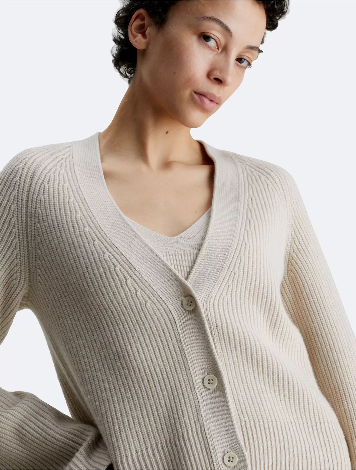 Ribbed Wool Cardigan | Calvin Klein | Calvin Klein (US)