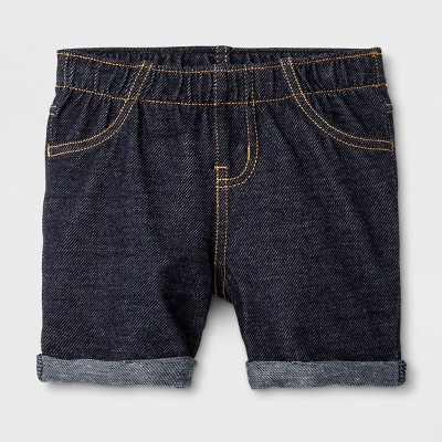 Toddler Girls' Knit Shorts - Cat & Jack™ Faux Dark Denim | Target