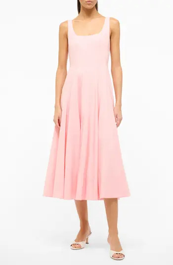 Wells Square Neck Stretch Cotton Dress | Nordstrom