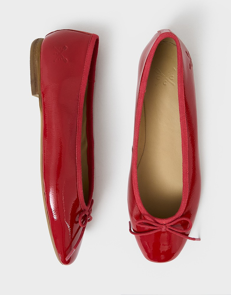 Women's Classic Ballet Pumps in Red from Crew Clothing Company | Crew Clothing (UK)