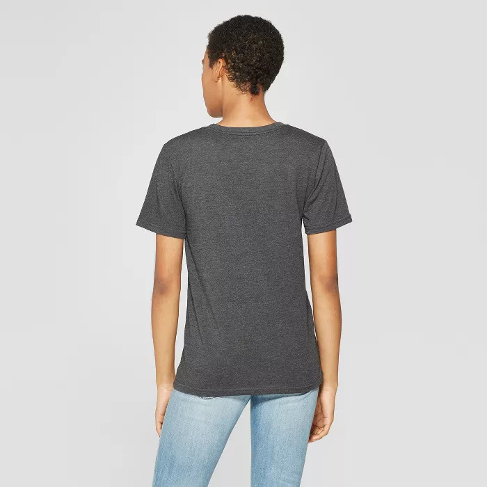 Women's Nirvana Neon Smile Short Sleeve Boyfriend Graphic T-Shirt (Juniors') - Black | Target