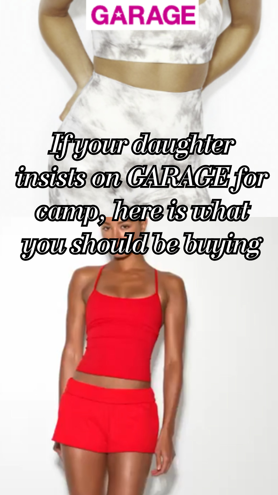 If your daughter insists on GARAGE for camp, here are the items I would buy.  Everything I recommend comes in a ton of colors and starts at size XXS. 

Most of the tops and shorts run small, so I would size up.  

 

#LTKmomlife #LTKActive #LTKKids