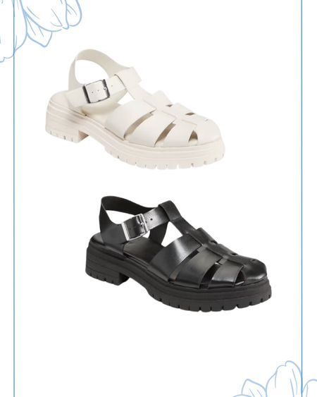 Fisherman Sandals: white & black sandals on sale for $14.99 at old navy 

#LTKfindsunder50 #LTKsalealert #LTKshoecrush
