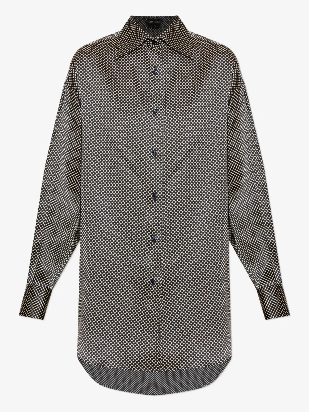 TOM FORD polka dot long-sleeve shirt - Black | Farfetch Global
