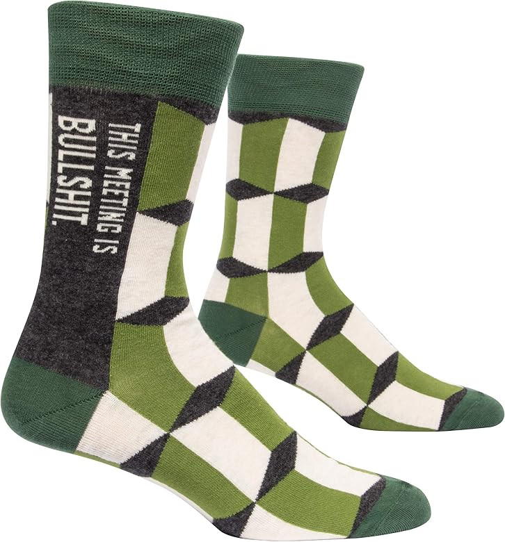 Blue Q Men's Funny Crew Socks (fits men's shoe size 7-12) | Amazon (US)