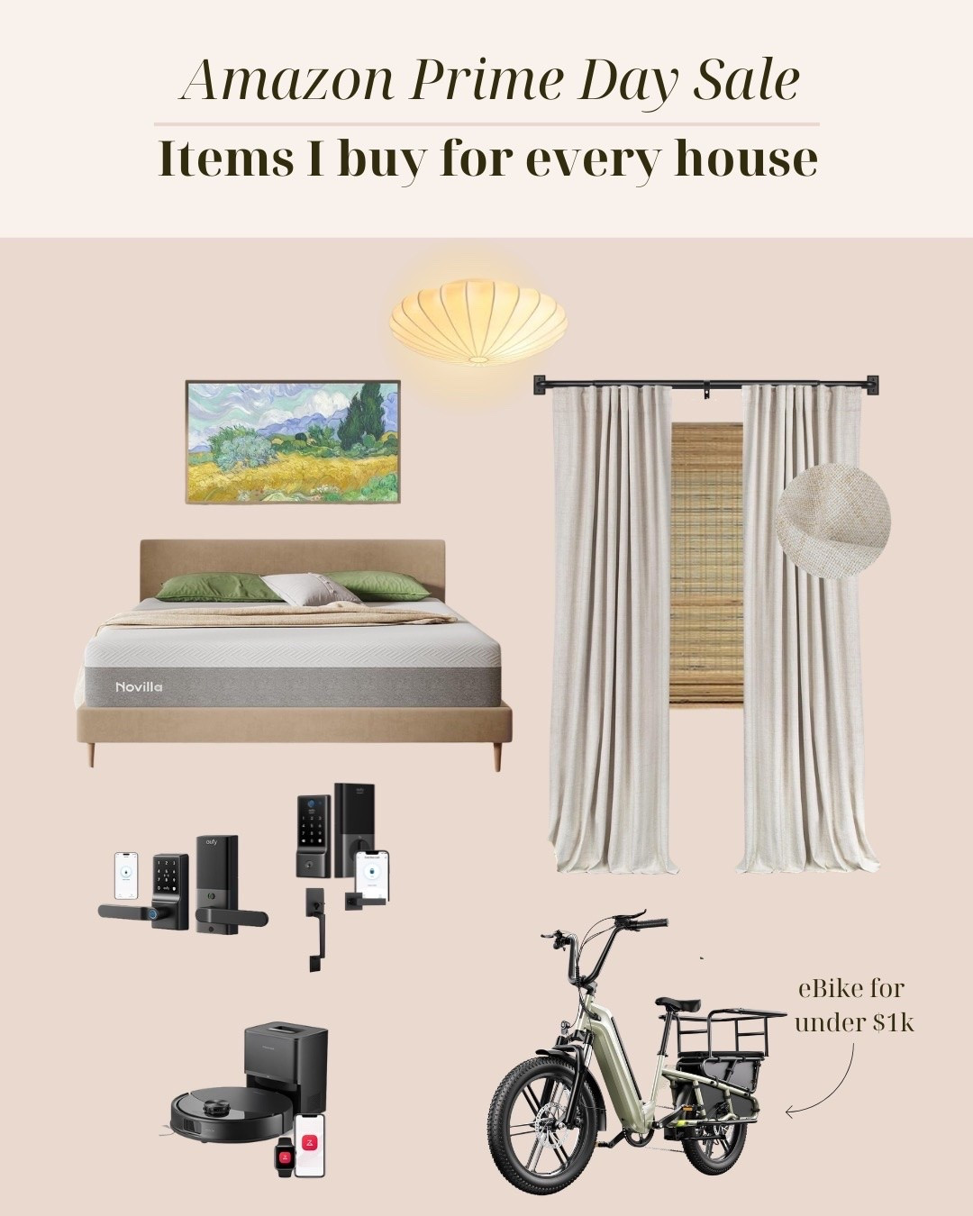 Amazon Prime Day is here. These are some of the items I buy for every house - from mattresses and window treatments to lighting, smart home upgrades, cleaning essentials, and outdoor amenities. Rounded up a mix of products that are currently included in the sale. Linking everything below.

#LTKActive #LTKHome #LTKSaleAlert