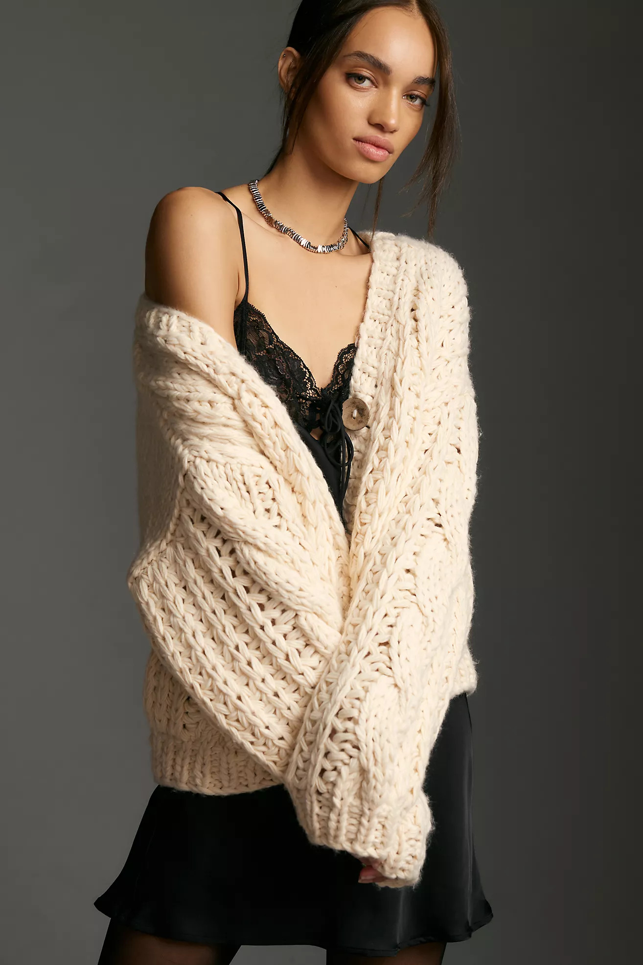 Raga Alaska Cable Cardigan Sweater | Anthropologie (US)