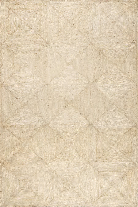 Ivory Juniper Jute Tiled Area Rug | Rugs USA