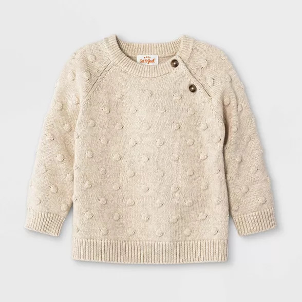 Baby Bobble Pullover Sweater - Cat & Jack™ Heather Gray | Target