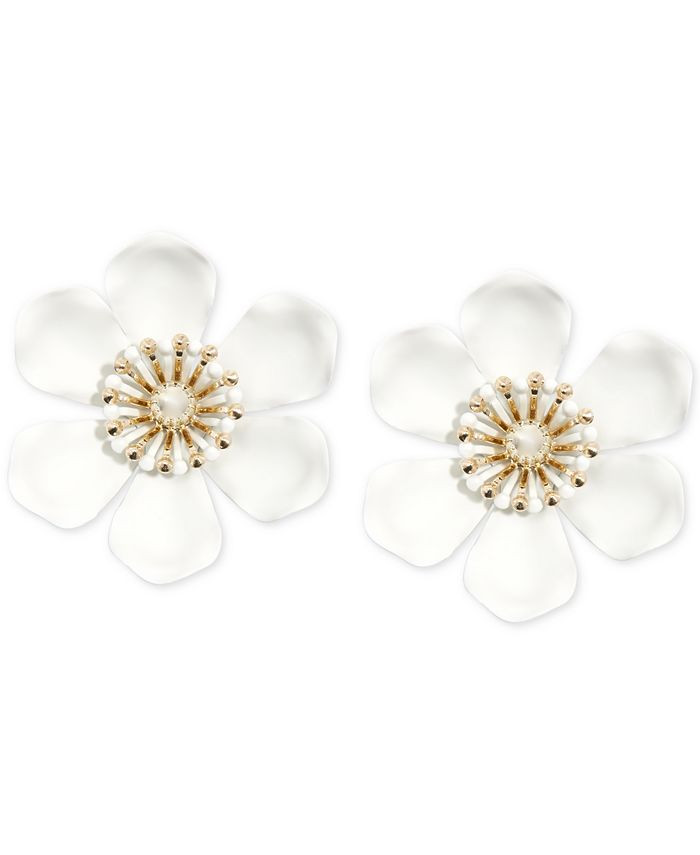 Zenzii Gold-Tone & Suede-Painted-Finish Lily Statement Earrings  & Reviews - Earrings - Jewelry &... | Macys (US)