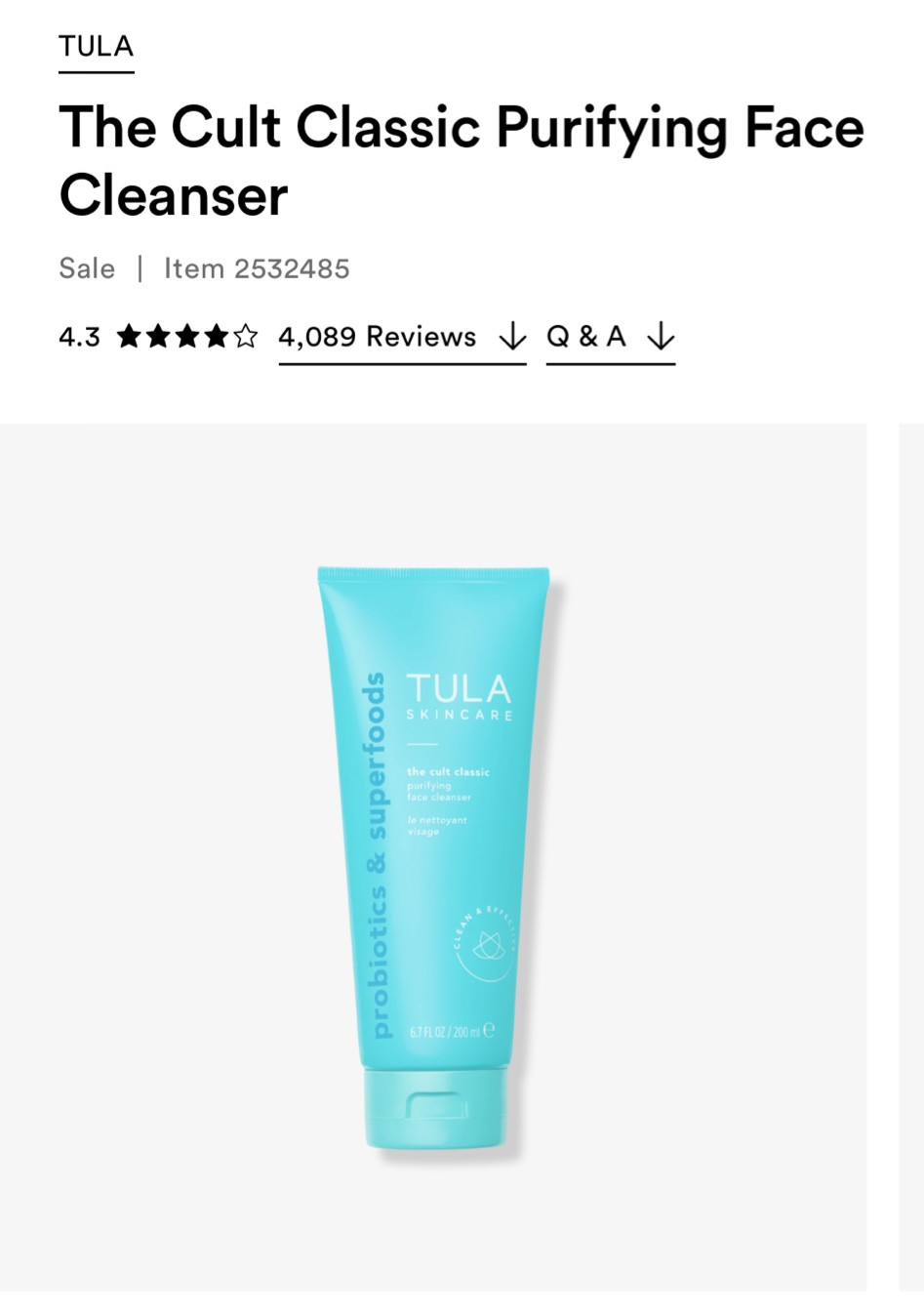 50% off TULA FACE WASH 🔥 One of my favorites
