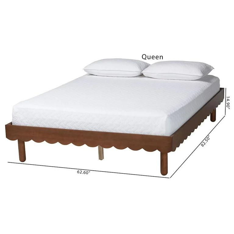 Baxton Studio Orianthe Scalloped Bed Frame | Walmart (US)